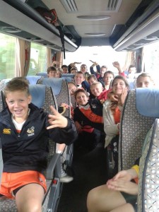 Gute Laune auf dem Weg zum Finale bei der U12 und U14 der RG Heidelberg